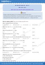 Đề thi giữa kì 1 Toán 6 - Đề số 17